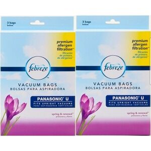 Febreze Vacuum Bags Panasonic U Upright Spring Renewal 2 Pack 6 Bags Allergen